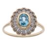 9ct Yellow and White Gold Blue Topaz Fancy Ring