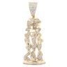 9ct Yellow Gold Cubic Zirconia 'The World Is Yours' Pendant