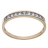 14ct Yellow Gold Blue Cubic Zirconia Half Eternity Ring