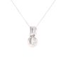 18ct White Gold 0.75ct Diamond Pendant And Chain 18"