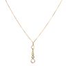 22ct Yellow and White Gold Circles Pendant and Chain 18"