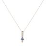 9ct Yellow Gold 0.20ct Brilliant Cut Diamond and Tanzanite Pendant and Chain 18"