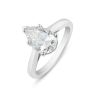 18ct White Gold 2.00ct Pear Shaped Lab Grown Diamond Solitaire Ring G VS