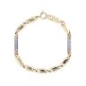 14ct Yellow and White Gold Greek Key Bracelet 8"
