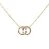 925 Sterling Silver Gold Plated Entwined Circles Pendant and Chain 18"