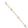 14ct Yellow Gold Button and Belcher Bracelet 7.5"