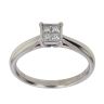 9ct White Gold 0.25ct Princess Cut Diamond Cluster Ring