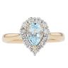 9ct Yellow Gold 0.36cts Diamond And Topaz Ring