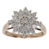 9ct Yellow Gold 1.00ct Brilliant Cut Diamond Cluster Ring
