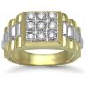 9ct Yellow and White Gold 0.50ct Gents Ring