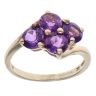 9ct Yellow Gold Amethyst Fancy Cluster Ring