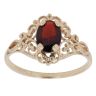 9ct Yellow Gold Garnet Single Stone Ring