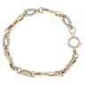 14ct Yellow And White Gold Greek Key Bracelet 8"