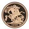 1990 Elizabeth II Third Portrait UK Half Sovereign Coin