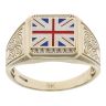 9ct Yellow Gold Union Jack Flag Signet Ring