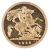 1988 Elizabeth II Third Portrait UK Half Sovereign Coin