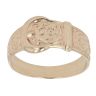 9ct Yellow Gold Patterned Buckle Ring