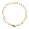 9ct Yellow Gold Square Curb Bracelet 8"