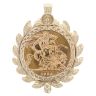 9ct Yellow Gold 1964 Elizabeth II First Portrait Full Sovereign Coin Pendant