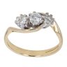 18ct Yellow Gold 0.80ct Brilliant Cut Diamond Trilogy Ring