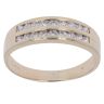 9ct Yellow Gold Cubic Zirconia Two Row Ring