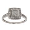 9ct White Gold 0.18ct Brilliant Cut Diamond Cluster Ring