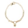 14ct Yellow Gold Heart Charm Bracelet 8.5"