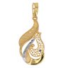 22ct Yellow and White Gold Floral Fancy Pendant
