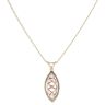9ct Yellow and Rose Gold Queen Eleanor Clogau Pendant and Chain 18"