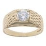 9ct Yellow Gold Cubic Zirconia Signet Ring