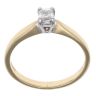 18ct Yellow Gold 0.25ct Criss Cut Diamond Solitaire Ring