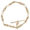 9ct Yellow Gold Knots and Bars T-Bar Bracelet 7.5"