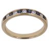 18ct Yellow Gold 0.15ct Diamond and Sapphire Ring