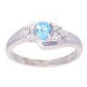 9ct Yellow Gold Topaz And 0.15ct Diamond Ring