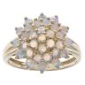 9ct Yellow Gold Opal Cluster Ring