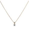 9ct Yellow Gold Cubic Zirconia Solitaire Pendant and Chain 18"