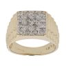 9ct Yellow Gold 0.50ct Diamond Cluster Signet Ring