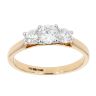 18ct Yellow Gold Certificated Diamond Trilogy Ring