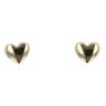 14ct Yellow Gold Child's Heart Stud Earrings