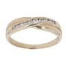 9ct yellow Gold Cubic Zirconia Crossover Ring