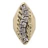 14ct Yellow And White Gold Greek Key Ring
