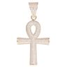 9ct Yellow Gold Cubic Zirconia Ankh Cros Pendant