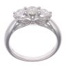 9ct White Gold 0.50ct Brilliant Cut Diamond Trilogy Ring
