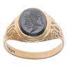 9ct Yellow Gold Hematite Centurion Signet Ring