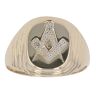 9ct Yellow Gold Patterned Masonic Signet Ring
