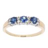 9ct Yellow Gold Sapphire & 0.13cts Diamond Ring by Anya Belle
