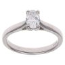 Platinum 0.41ct Oval Cut Diamond Solitaire Ring