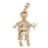 9ct Yellow Gold Multi-Gemstone Schoolboy Pendant