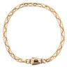 14ct Yellow Gold Monaco Cavo Plain Lock Curb Bracelet 9"