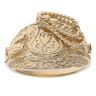 9ct Yellow Gold Patterned Saddle Ring